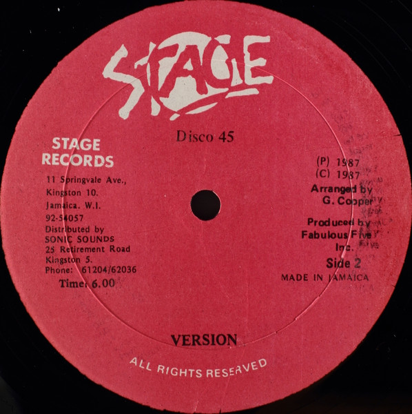 Fabulous Five Inc. - Jamaican Woman | Stage Records (none) - 2