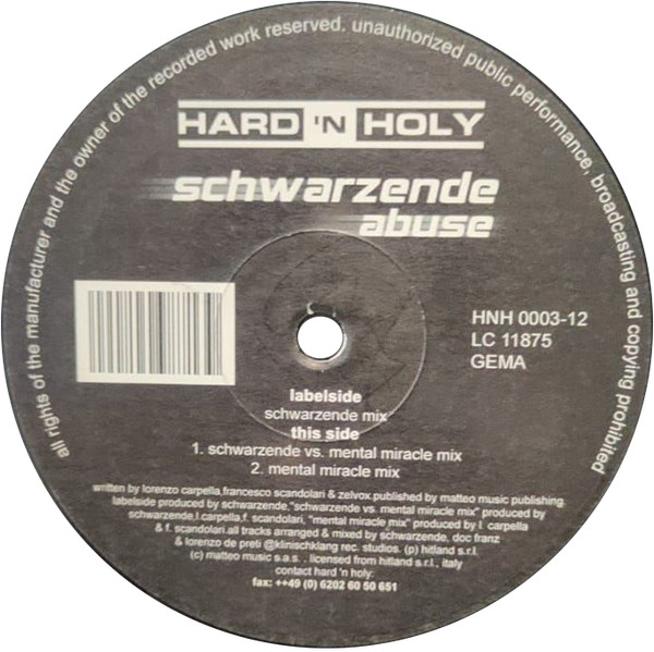 Schwarzende - Abuse | Hard 'N Holy (HNH0003-12)