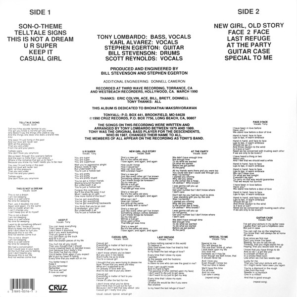 Tony All - New Girl, Old Story | Cruz Records (CRZ 016) - 2