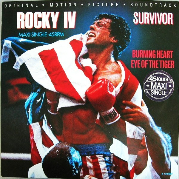 Survivor - Burning Heart / Eye Of The Tiger | Scotti Bros. Records (A 12.6608)