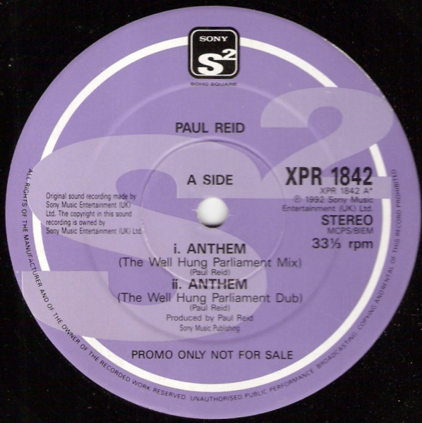 Paul Reid - Anthem | Sony Soho Square (XPR 1842)