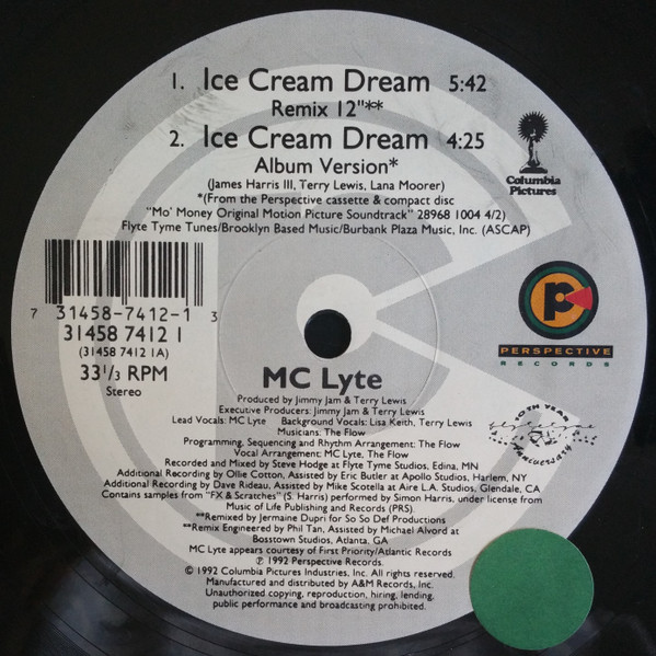 MC Lyte - Ice Cream Dream | Perspective Records (31458 7412 1)