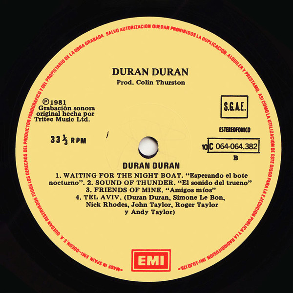Duran Duran - Duran Duran | EMI (10 C 064-064.382) - 4