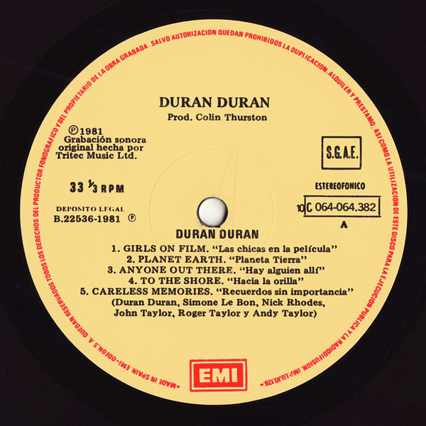Duran Duran - Duran Duran | EMI (10 C 064-064.382) - 3