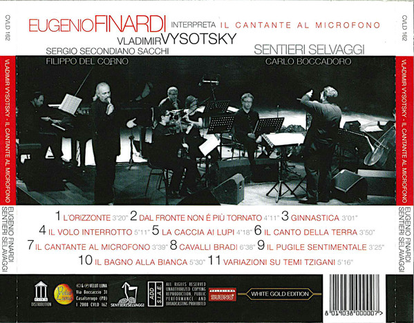 Eugenio Finardi , Sentieri Selvaggi , Carlo Boccadoro - Interpreta Vladimir Vysotsky. Il Cantante Al Microfono | Velut Luna (CVLD 162) - 2