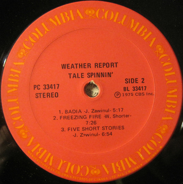 Weather Report - Tale Spinnin' | Columbia (PC 33417) - 4