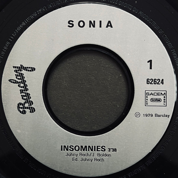 Sonia - Insomnies (Je N'ai Pas Envie De Dormir La Nuit) | Barclay (62.624) - 3