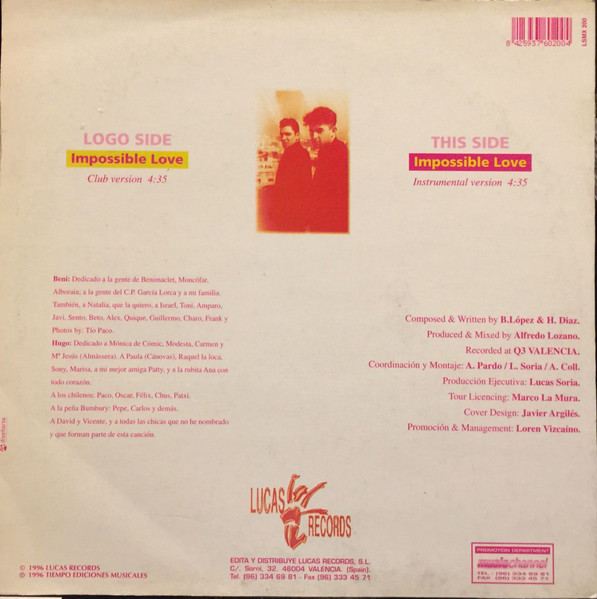 Middle Me - Impossible Love | Lucas Records (LSMX-200) - 2