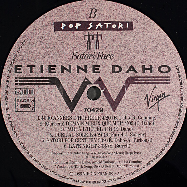 Etienne Daho - Pop Satori | Virgin (70429) - 4