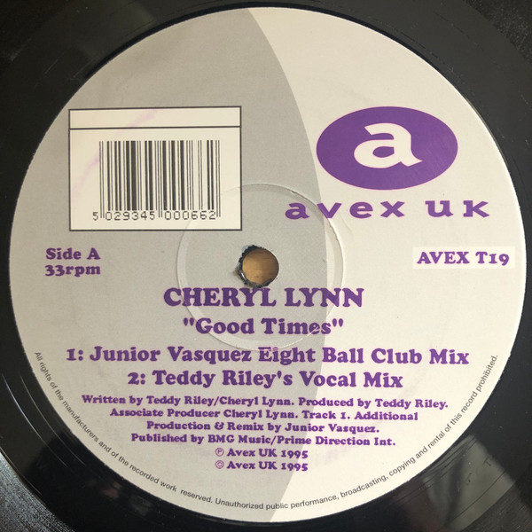 Cheryl Lynn - Good Times | Avex UK (AVEX T 19)