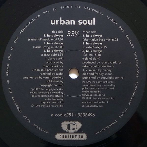Urban Soul - Always | Cooltempo (coolx251) - 3