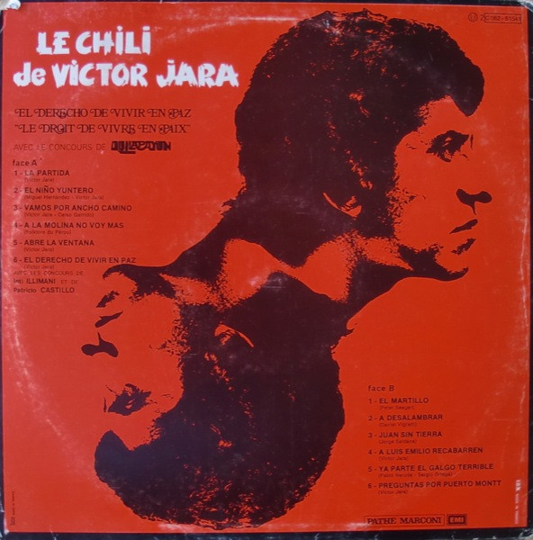 Victor Jara , Quilapayún - Le Chili De Victor Jara - El Derecho De Vivir En Paz · "Le Droit De Vivre En Paix" | Dicap (2C 062-81541) - 2