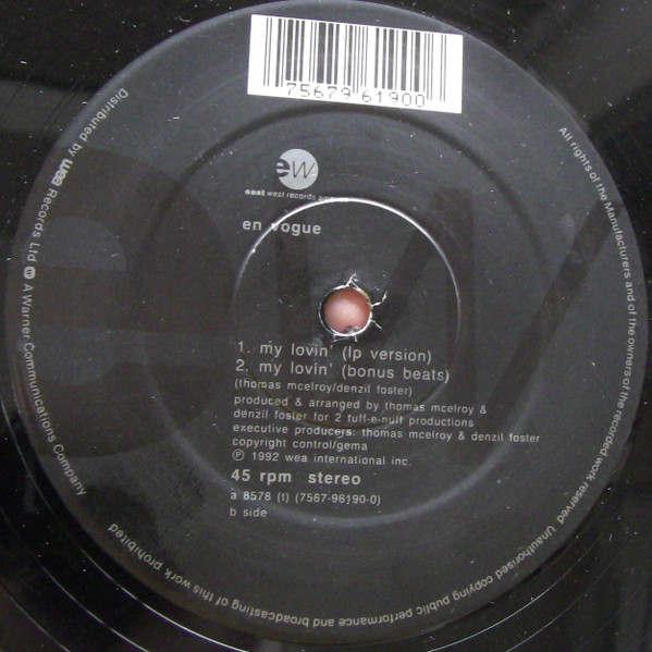 En Vogue - My Lovin | EastWest Records America (A8578T) - 5