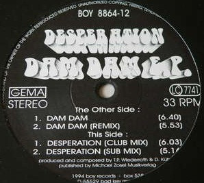 Desperation - Dam Dam E.P. | BOY Records (BOY 8864-12)