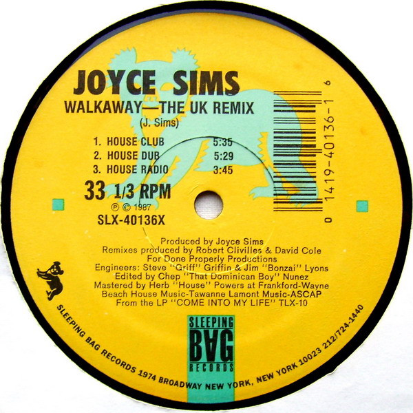 Joyce Sims - Walkaway - The UK Remix | Sleeping Bag Records (SLX-40136)