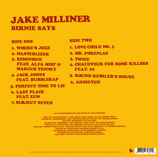 Jake Milliner - Bernie Says | Melting Pot Music (MPM 272) - 2 Jake Milliner - Bernie Says | Melting Pot Music (MPM 272) - 2