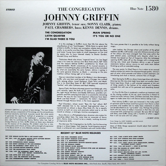 Johnny Griffin - The Congregation | Blue Note (1580) - 2 Johnny Griffin - The Congregation | Blue Note (1580) - 2