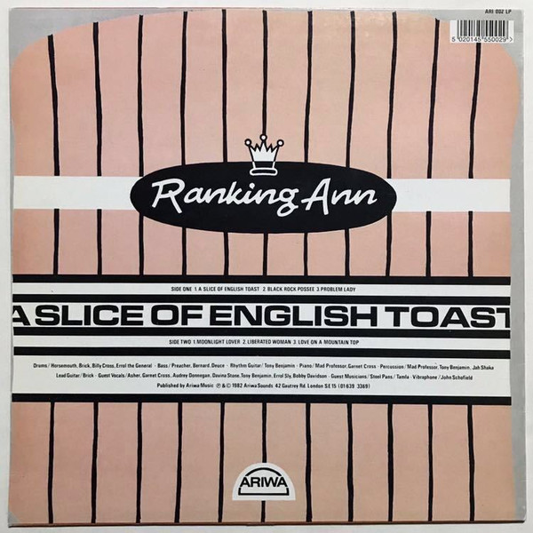 Ranking Ann - A Slice Of English Toast | Ariwa (ARIS LP 002) Ranking Ann - A Slice Of English Toast | Ariwa (ARIS LP 002)