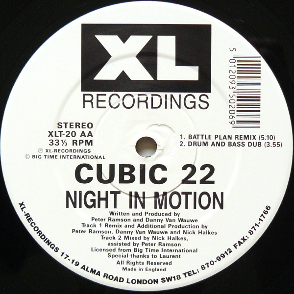 Cubic 22 - Night In Motion | XL Recordings (XLT-20) - 3 Cubic 22 - Night In Motion | XL Recordings (XLT-20) - 3