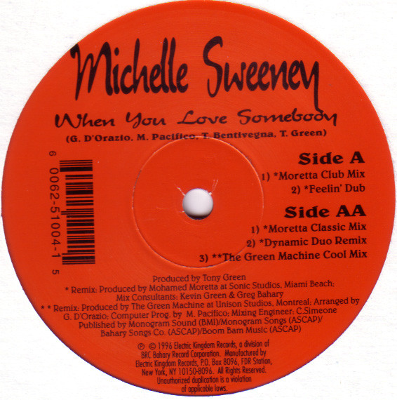 Michelle Sweeney - When You Love Somebody | Electric Kingdom Records (51004)