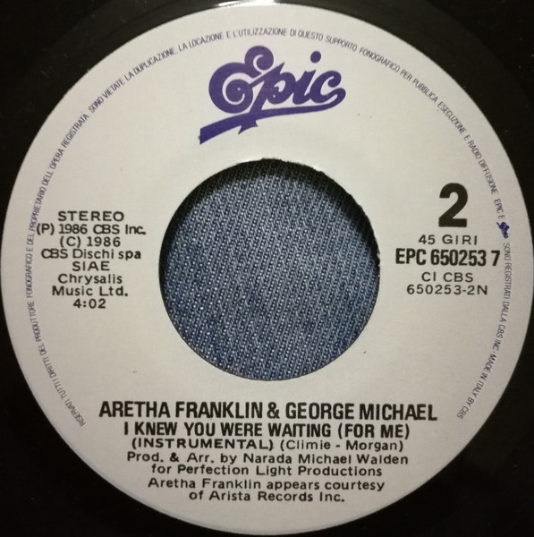Aretha Franklin & George Michael - I Knew You Were Waiting (For Me) | Epic (EPC 650253 7) - 4 Aretha Franklin & George Michael - I Knew You Were Waiting (For Me) | Epic (EPC 650253 7) - 4