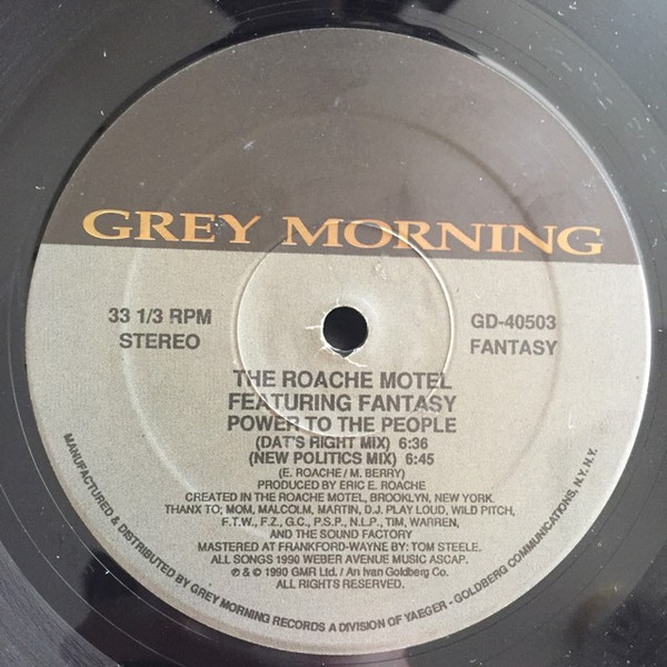 The Roache Motel Featuring Fantasy - Power To The People | Grey Morning Records (GD-40503)
