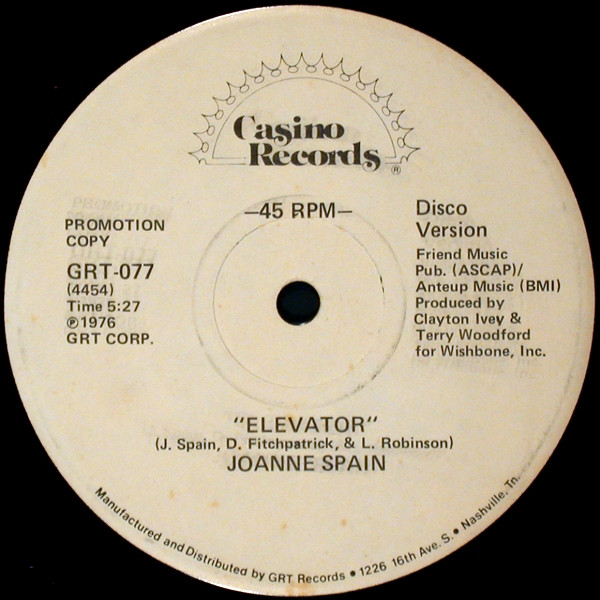 Joanne Spain - Elevator | Casino Records (GRT-077) - 2