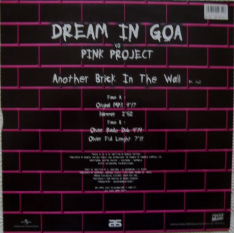 Dream In Goa & Pink Project - Another Brick In The Wall (Part. 1 & 2) | Absolute Sound (AS 192931-1) Dream In Goa & Pink Project - Another Brick In The Wall (Part. 1 & 2) | Absolute Sound (AS 192931-1)