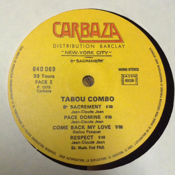 Tabou Combo - New York City (8th Sacrement) | Carbaza (840 069) - 2