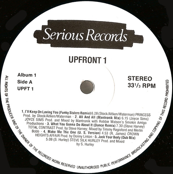 Various - Upfront 1 | Serious Records (UPFT 1) - 3 Various - Upfront 1 | Serious Records (UPFT 1) - 3