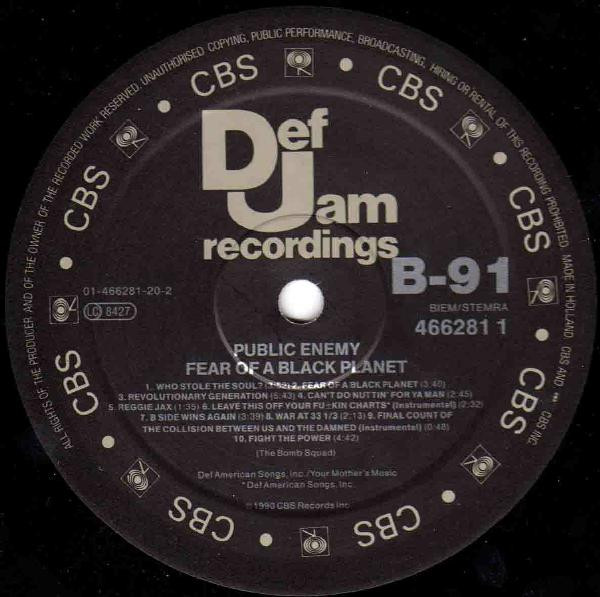 Public Enemy - Fear Of A Black Planet | Def Jam Recordings (466281 1) - 4