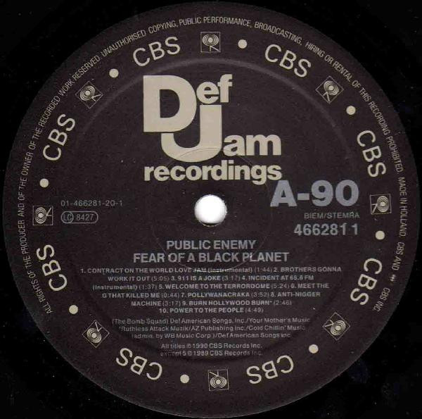 Public Enemy - Fear Of A Black Planet | Def Jam Recordings (466281 1) - 3