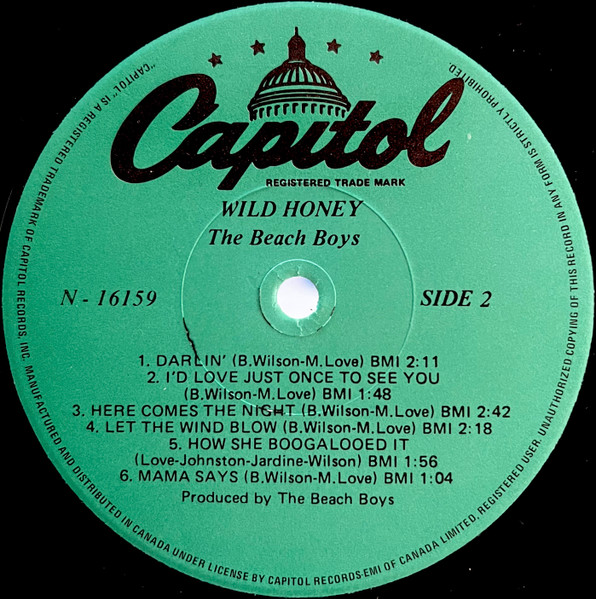 The Beach Boys - Wild Honey | Capitol Records (N-16159) - 4