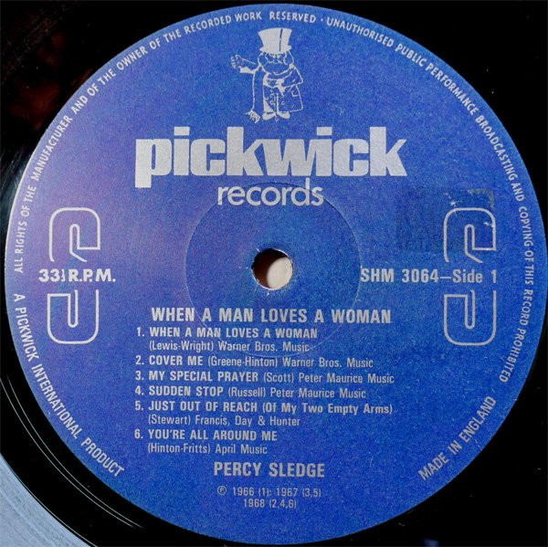 Percy Sledge - When A Man Loves A Woman | Pickwick Records (SHM 3064) - 3 Percy Sledge - When A Man Loves A Woman | Pickwick Records (SHM 3064) - 3