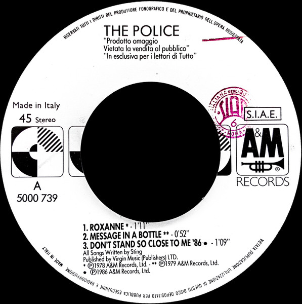 The Police - Every Breath You Take (The Singles) | A&M Records (5000 739) - 3 The Police - Every Breath You Take (The Singles) | A&M Records (5000 739) - 3