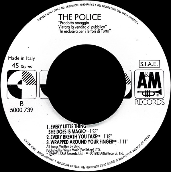 The Police - Every Breath You Take (The Singles) | A&M Records (5000 739) - 4 The Police - Every Breath You Take (The Singles) | A&M Records (5000 739) - 4