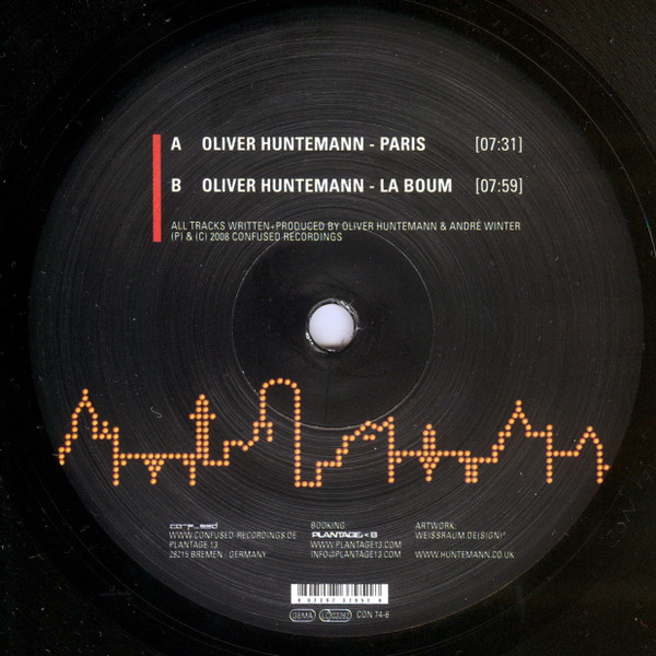 Oliver Huntemann - Play! 02 [E.P.] Paris / La Boum | Confused Recordings (CON 74-6) - 2