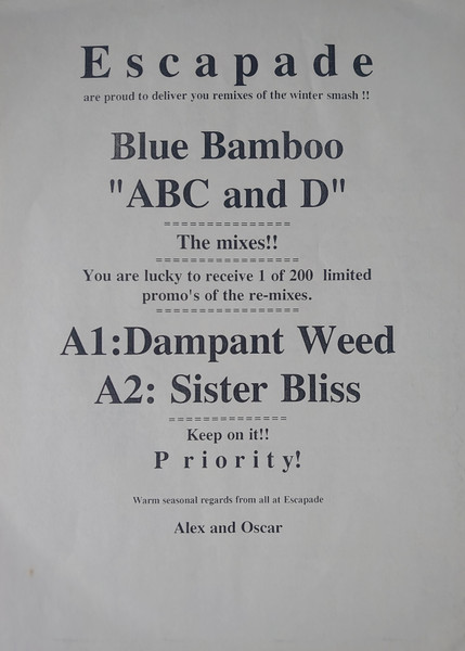 Blue Bamboo - ABC And D | Escapade (JAPE 6) - 3