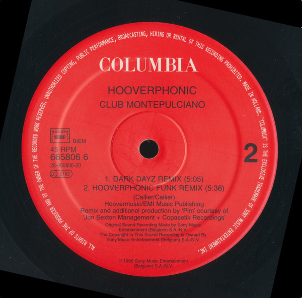 Hooverphonic - Club Montepulciano | Columbia (COL 665806 6) - 4