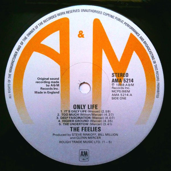 The Feelies - Only Life | A&M Records (AMA 5214) - 2