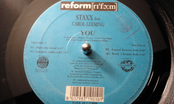 Staxx - You | Reform (REF.005)