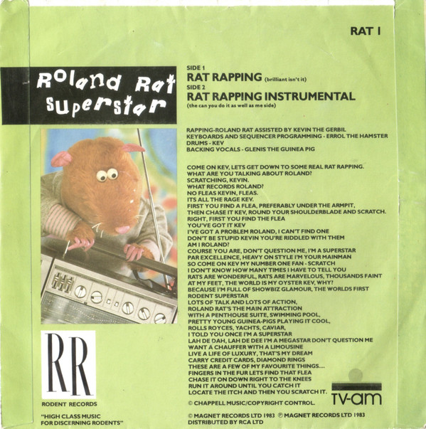 Roland Rat Superstar - Rat Rapping | Rodent Records (RAT 1)