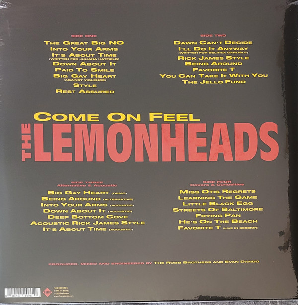The Lemonheads - Come On Feel The Lemonheads - 2LP | Fire Records (FIRELP494) - 3 The Lemonheads - Come On Feel The Lemonheads - 2LP | Fire Records (FIRELP494) - 3