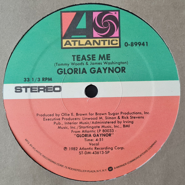Gloria Gaynor - Tease Me | Atlantic (0-89941)