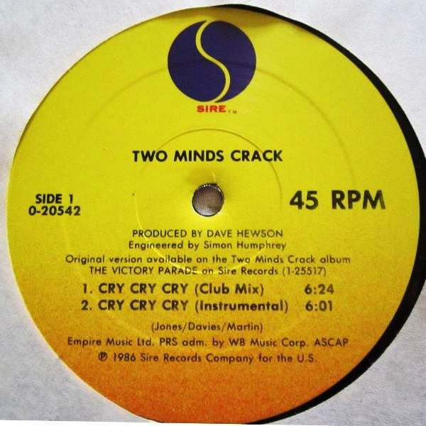 Two Minds Crack - Cry Cry Cry | Sire (0-20542)