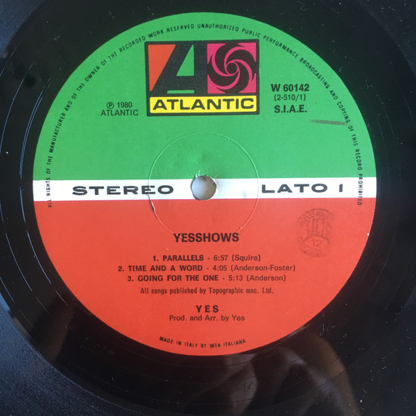 Yes - Yesshows | Atlantic (W 60142)