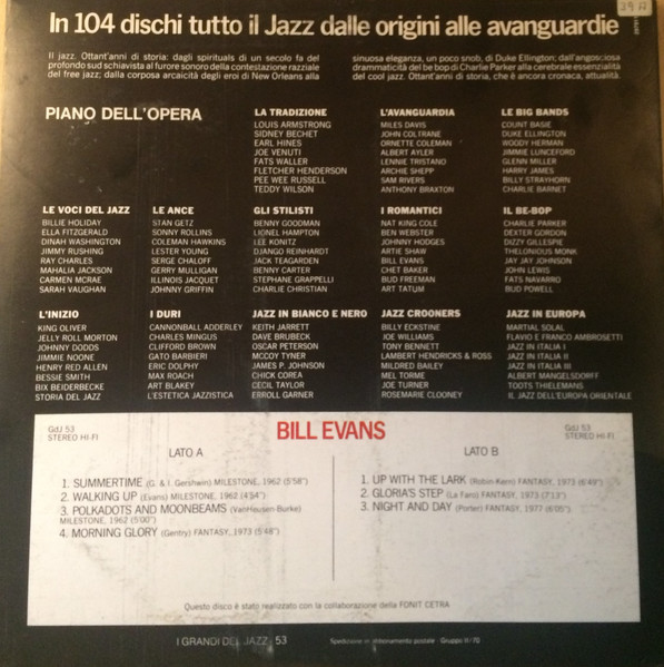 Bill Evans - Bill Evans | Fabbri Editori (GdJ 53) - 2 Bill Evans - Bill Evans | Fabbri Editori (GdJ 53) - 2