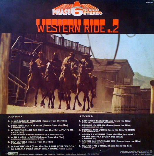 Armando Sciascia Orchestra - Western Ride N.2 - Cavalcata Western | Phase 6 Super Stereo (VPAS 924) - 2