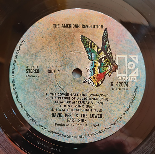 David Peel & The Lower East Side - The American Revolution | Elektra (K 42074) - 3