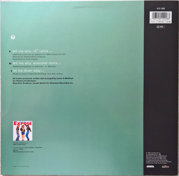 Exposé - Tell Me Why | Arista (612 928) - 2
